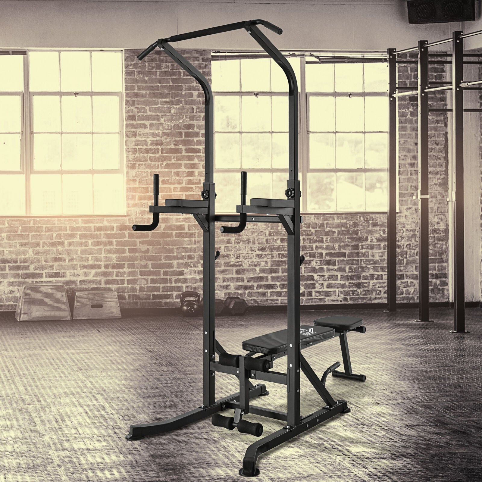 Power Tower Weight Bench Dip Stands Multifunction Pull-Ups Home Gym Fitness
